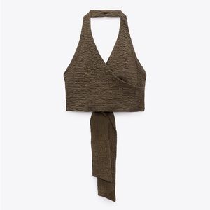 Zara Textured Halter Top